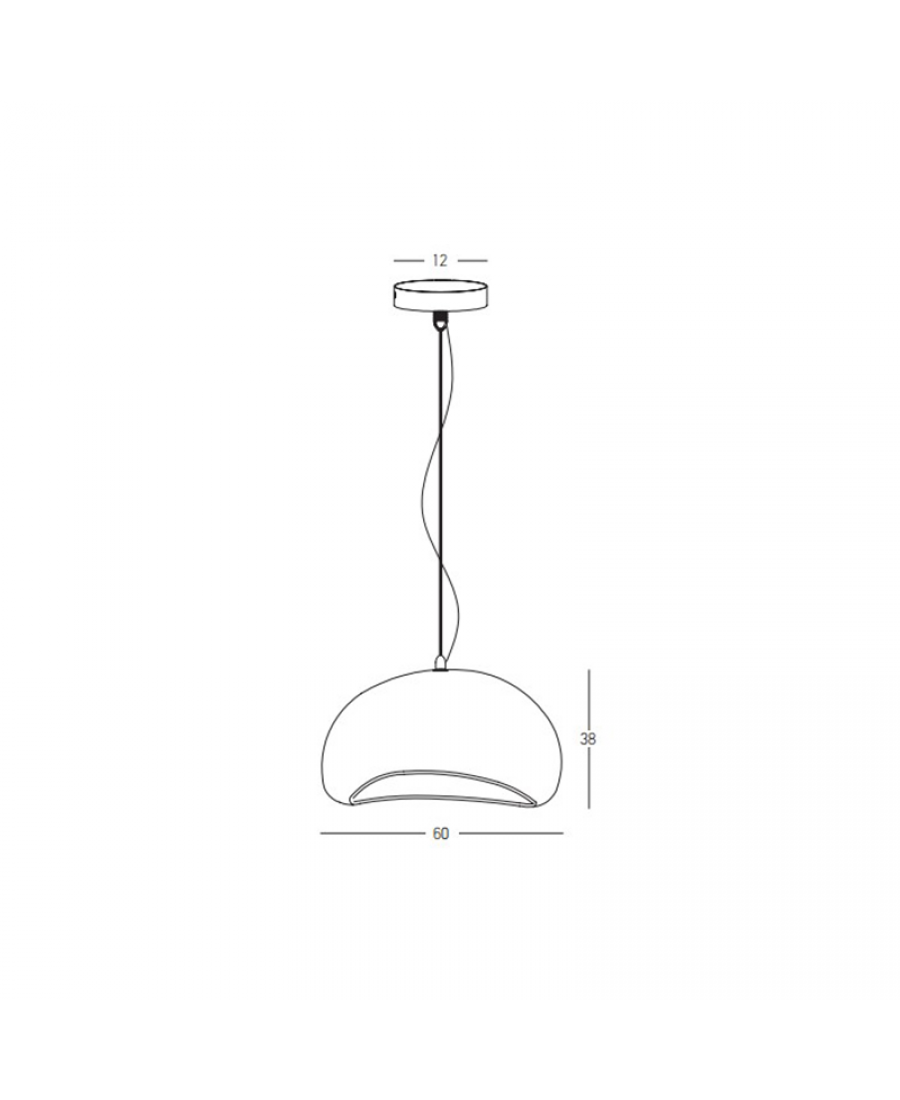 PENDANT LAMP E27 MAX 15W FIBERGLASS