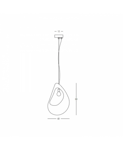 PENDANT LAMP E27 MAX 15W FIBERGLASS