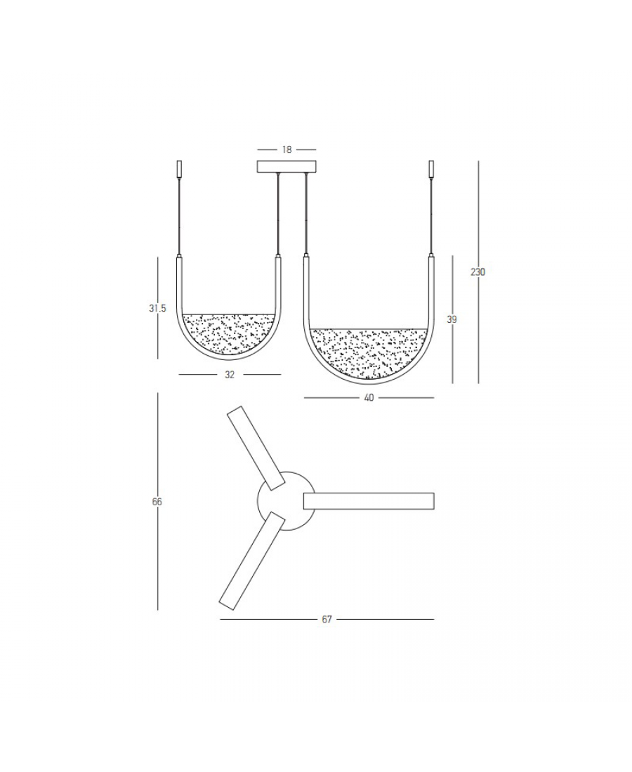 PENDANT LED LIGHT 54W 3000K,4000K