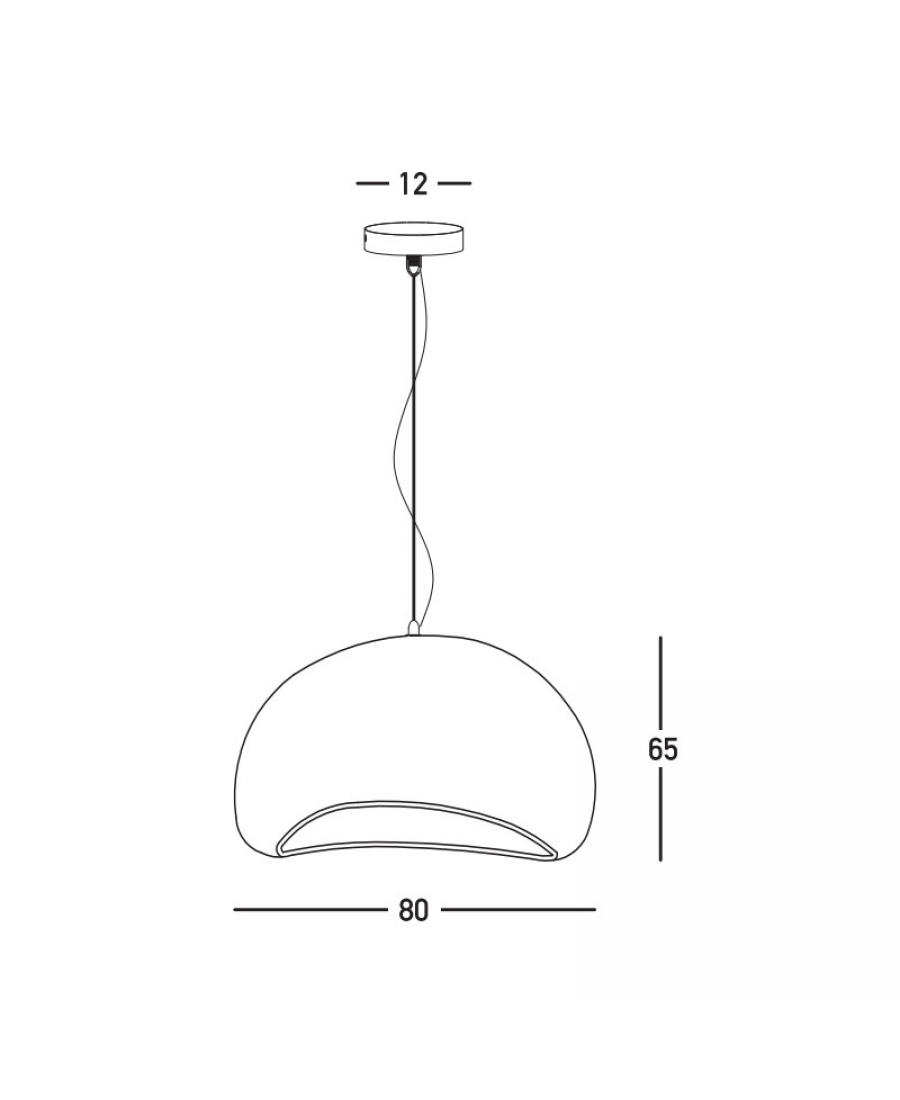 PENDANT LAMP E27 MAX 15W FIBERGLASS D:60 CM