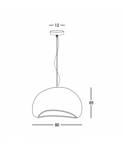 PENDANT LAMP E27 MAX 15W FIBERGLASS D:60 CM