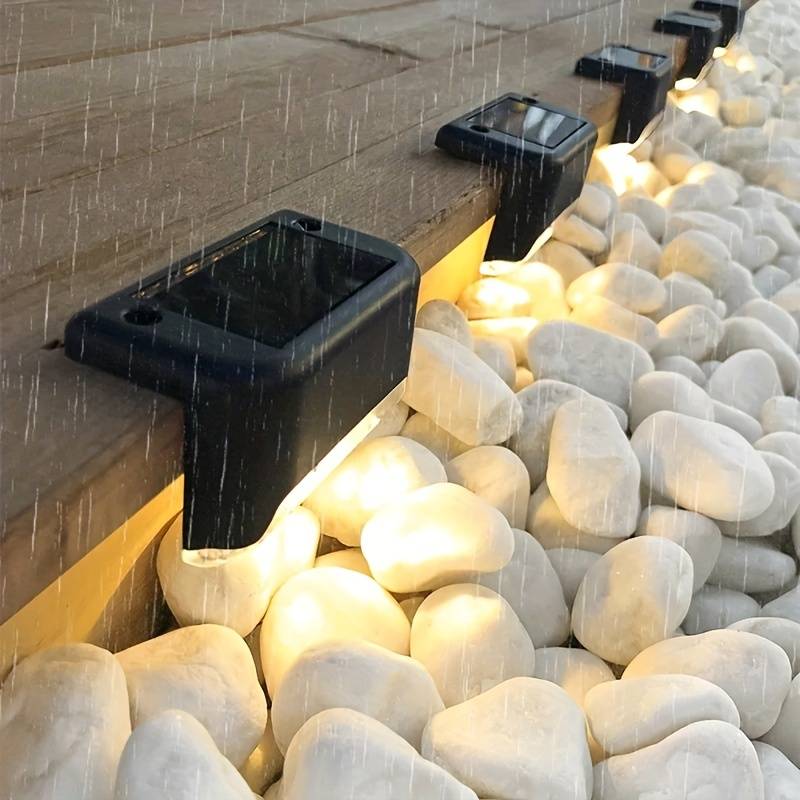 8 Packs Solar Deck Lights - Brighten Up Your Outdoor Space with Waterproof LED Lights