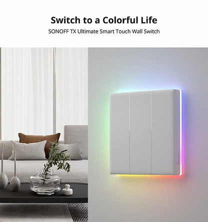 Sonoff T53C-WiFi Smart Wall Touch Switch 3-Button White