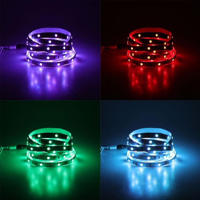 300 4.8W/M LED STRIP LIGHT SET(EU PLUG) IP20 (2X5M ROLL) RGB