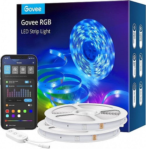 Govee RGB Smart Wi-Fi + Bluetooth LED Strip Lights 10m (Energy Class A)