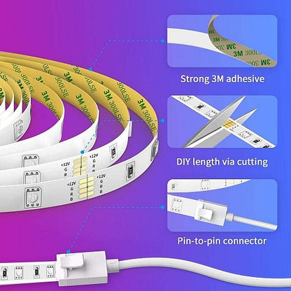 Govee RGB Smart Wi-Fi + Bluetooth LED Strip Lights 10m (Energy Class A)