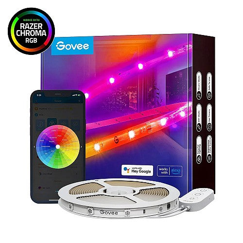 Govee RGBIC Wi-Fi + Bluetooth LED Strip With Protective Coating 10m