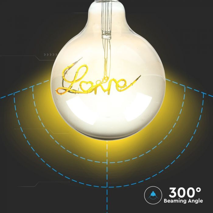 5W LED G125 LED FILAMENT BULB -AMBER GLASS 2200K E27