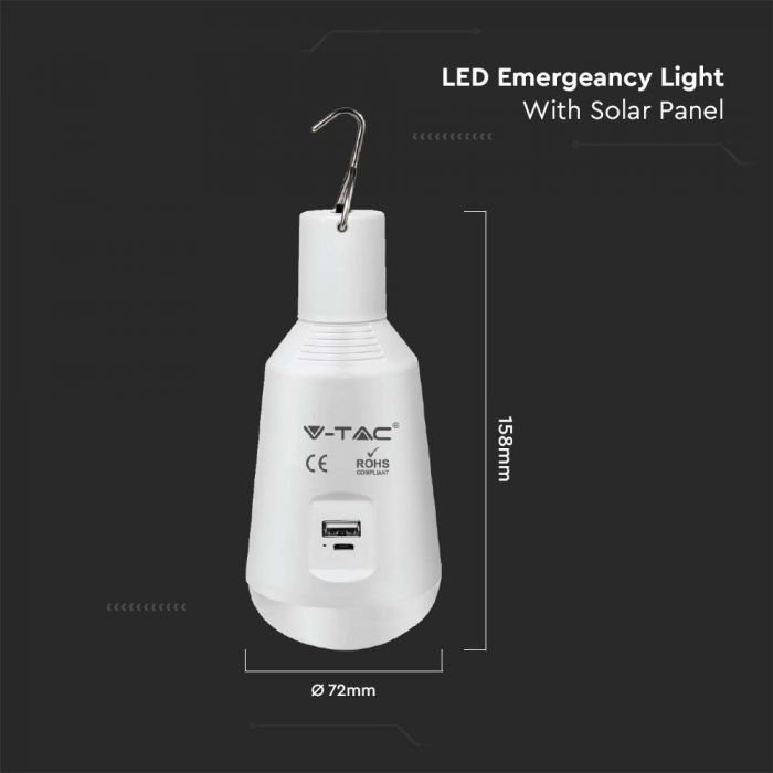 LED Bulb 7W Emergency function & Solar Panel 3 in 1