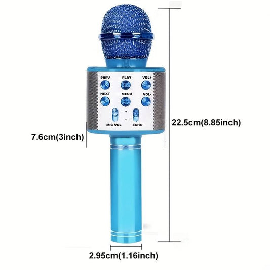 Wireless BT Karaoke Microphone, Portable Microphone Outdoor Home Small Speaker, Intelligent Audio Integrated Karaoke