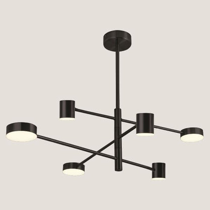 LIGHT FIXTURES HANGING SIX-LIGHT LED 24W 143X27 BLACK 3CCT