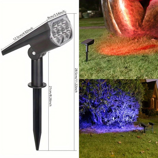 1pc, RGB Solar Projector Lights Bright, 7 LED Garden Lawn Lights, New Energy Colorful Landscape Lights, IP65 Waterproof Outdoor Solar Lights Garden Decoration