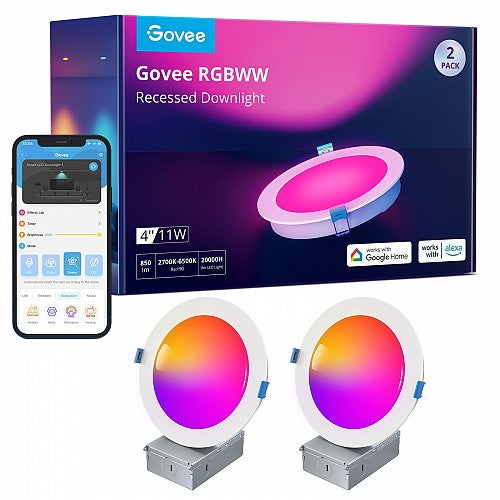 Govee Smart LED Recessed Lights 4 inch (2 packs)