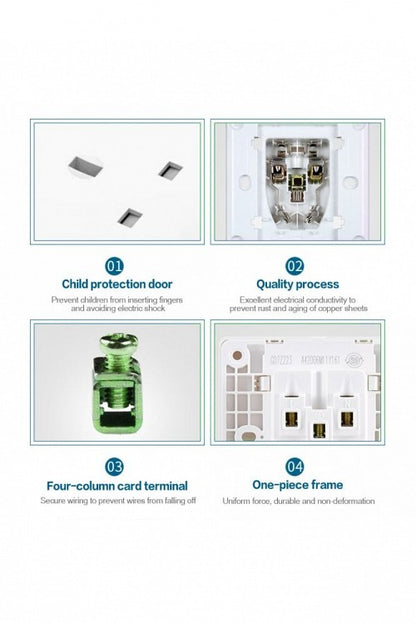 WOOX R4053 Wi-Fi Smart Wall Socket 2xUK Outlet & 1xUSB 5V/2.4A