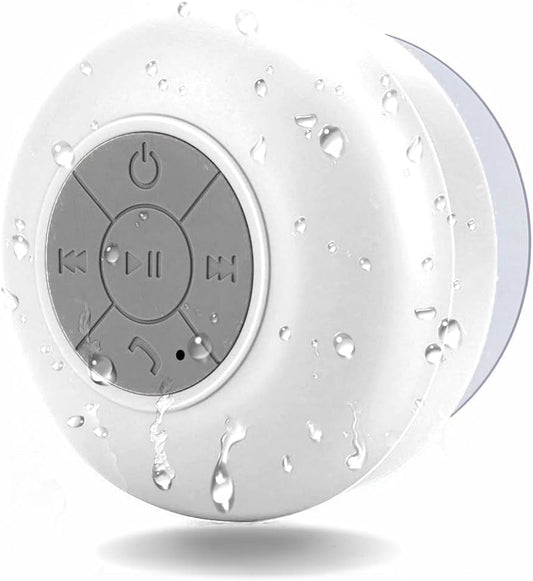 IPX4 Waterproof Portable Wireless Shower Speakers - Perfect For Bathroom, Car, Home & Bedroom - 2 Hours Battery Life & Suction Cup - A Great Gift For Friends