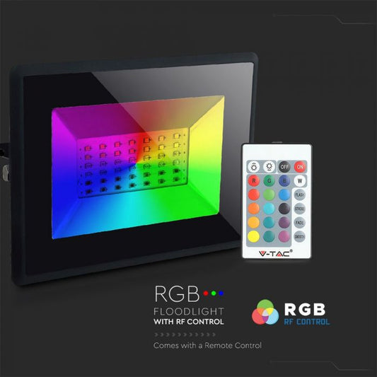 30W LED FLOODLIGHT RGB (DIMMABLE VIA REMOTE CONTROL)