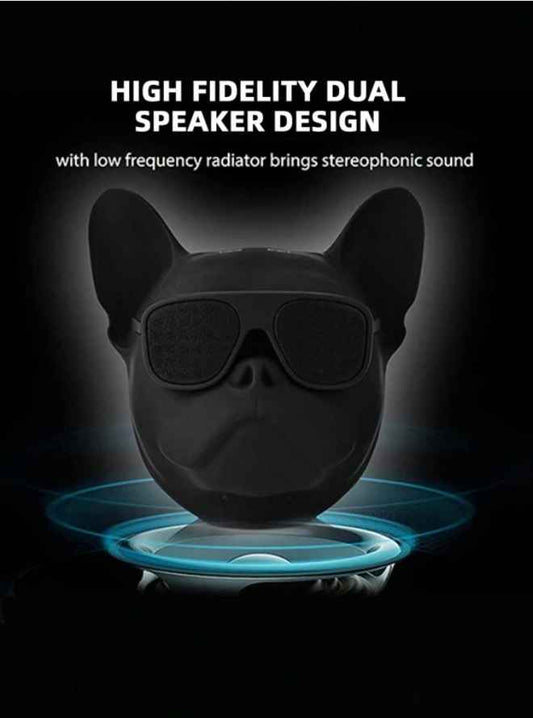 Puffer Dog Design Wireless Speaker Touch Dog Head Wireless Audio Heavy Bass Outdoor Portable Combination HIFI