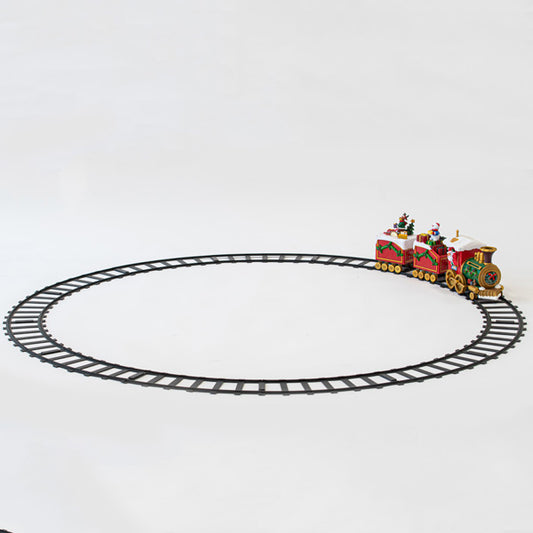 TRAIN WITH RAILS, WITH MUSIC AND MOVEMENT, 2 LED, BATTERY OPERATED, TRAIN 50CM, RAILS Φ115CM