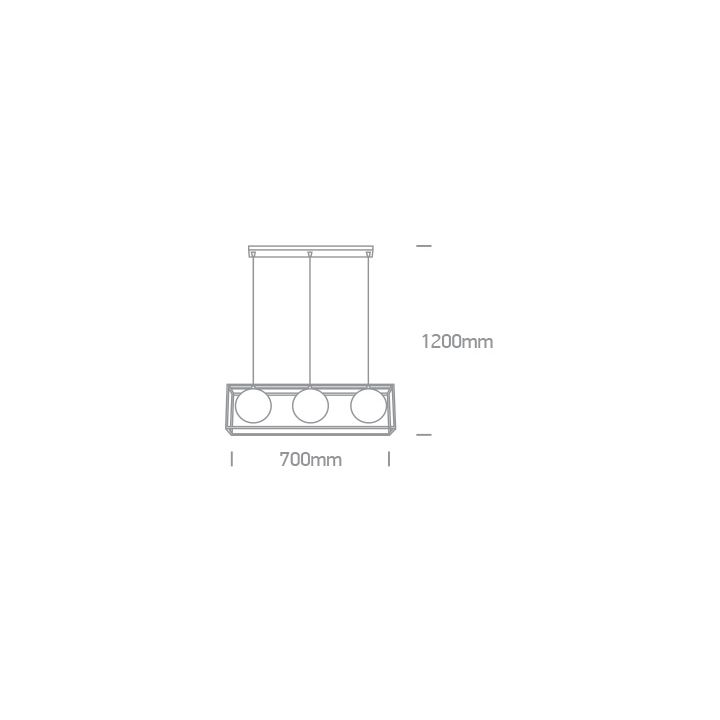 Nordic LED 3xE14 Metal/Glass 100-240V Brass