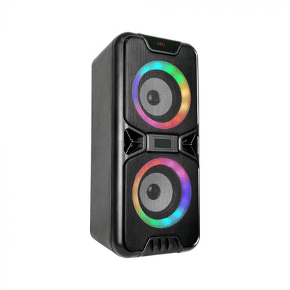 2x10W Rechargeable Speaker USB & TF Card Slot RGB 2x4 inch Woofer