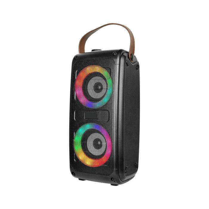 2x10W Rechargeable Speaker USB & TF Card Slot RGB 2x3 inch Woofer