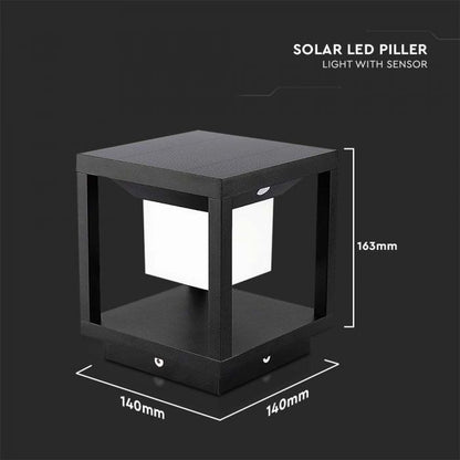 LED Solar Pillar Black Body 3000K