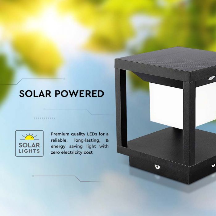 LED Solar Pillar Black Body 3000K