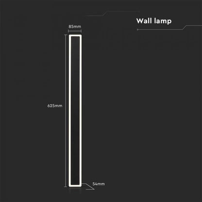 17W LED WALL LAMP 3000K BLACK BODY IP65