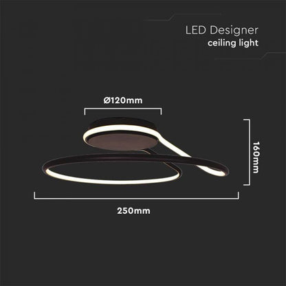 24W LED DESIGNER LIGHT 4000K BLACK