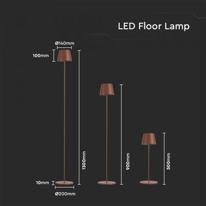 4W LED Floor Lamp Corten Body 3000K IP54