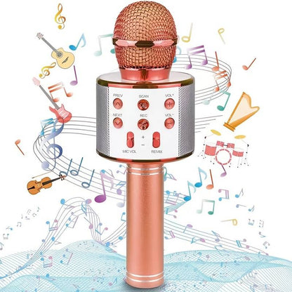 Children's Singing Microphone, Adult Wireless Karaoke Microphone, Portable Handheld Karaoke Machine,