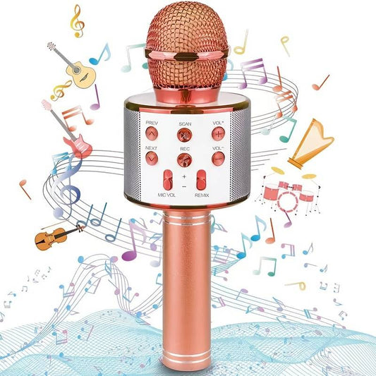 Children's Singing Microphone, Adult Wireless Karaoke Microphone, Portable Handheld Karaoke Machine,