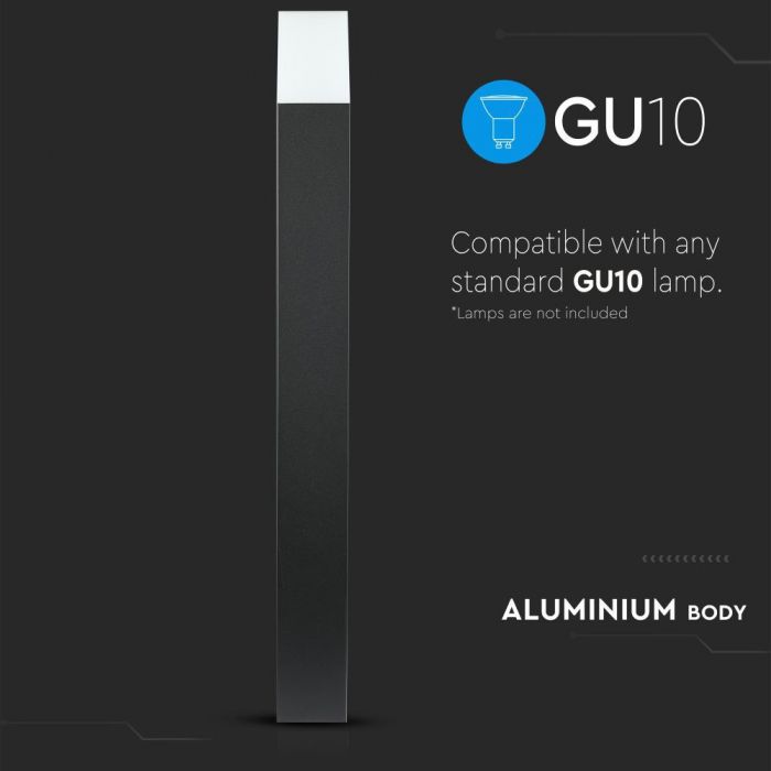 GU10 BOLLARD LAMP,ALUMINIUM BODY -BLACK IP54