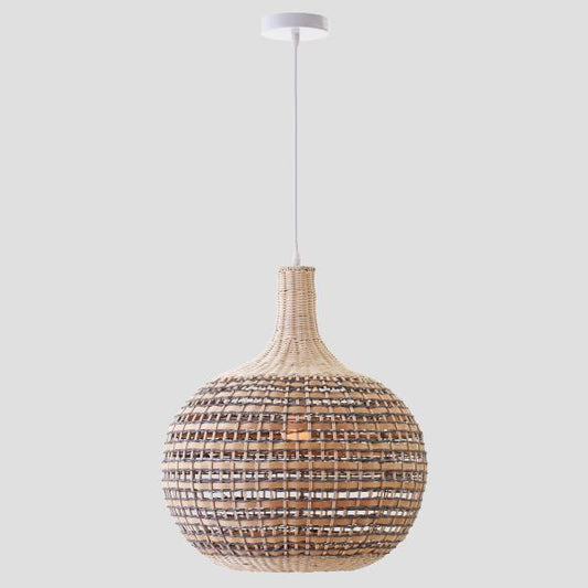 LIGHT FIXTURES HANGING SIMPLE E27 Φ44X55 RATTAN (WICKER)