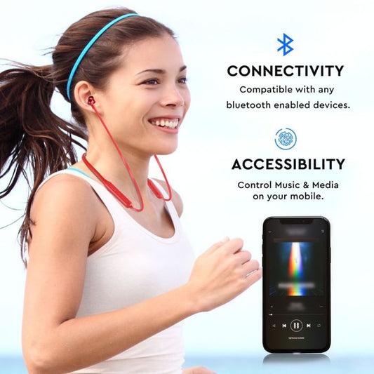 Sport Headset Bluetooth 500mAh Red
