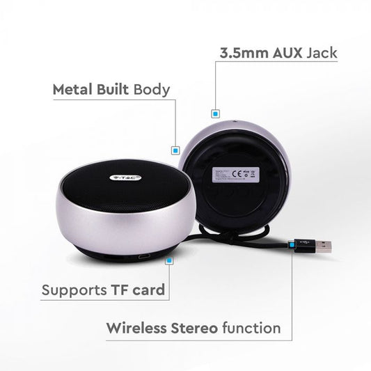 PORTABLE BLUETOOTH SPEAKER TWS FUNCTION-800mah BATTERY-GREY SKU 7717 EAN 3800157647076