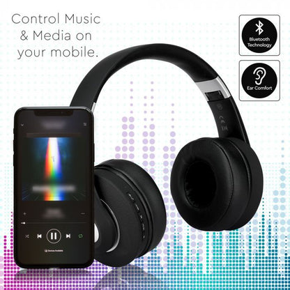 Bluetooth Wireless Headphone Adjustable Head 500mAh Black