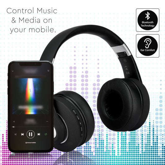 Bluetooth Wireless Headphone Adjustable Head 500mAh Black