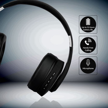 Bluetooth Wireless Headphone Adjustable Head 500mAh Black