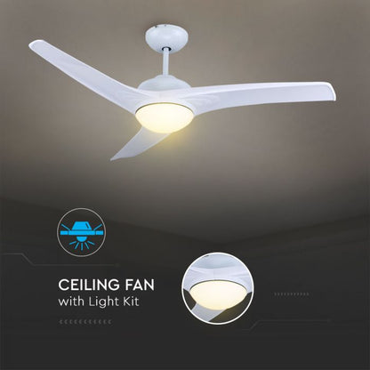 35W LED CEILING FAN WITH RF CONTROL-3 BLADES-DC MOTOR-WHITE