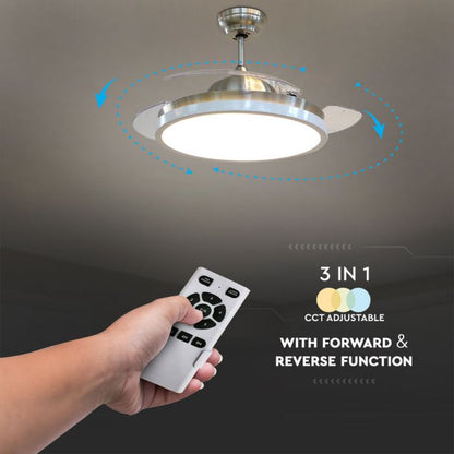 30W CEILING FAN WITH RF CONTROL CCT:3 IN 1-3 BLADES-DC MOTOR