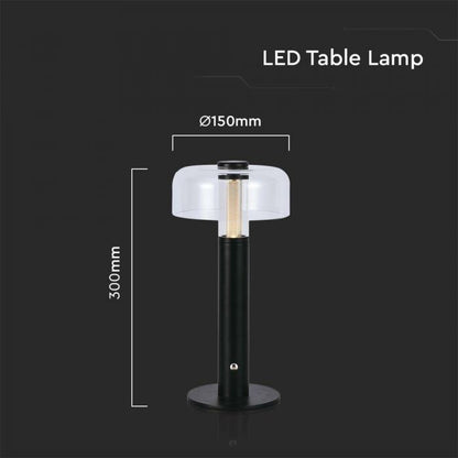 LED Table Lamp 1800mAh Battery 150 x 300 3 in 1 Black Body