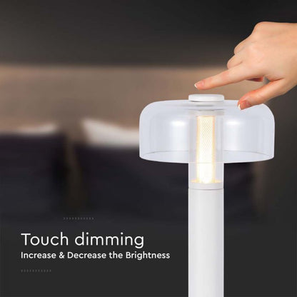 LED Table Lamp 1800mAh Battery 150 x 300 3 in 1 White Body