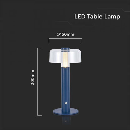 LED Table Lamp 1800mAh Battery 150 x 300 3 in 1 Violet Body