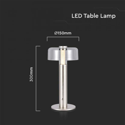 LED Table Lamp 1800mAh Battery 150 x 300 3 in 1 Champagne Body