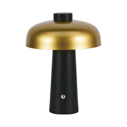 3W LED Table Lamp Rechargeable 1800mAh Battery Gold + Black