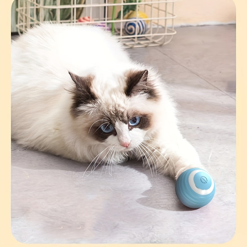 Electric Automatic Cat Toys, Smart Ball Toys For Cat Small Dogs Funny Auto Rolling Ball Self-moving Kitten Games Supplies