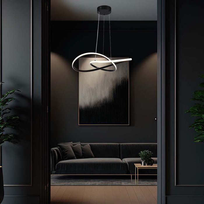 LED HANGING DECORATIVE LAMP D:500 3000K BLACK BODY