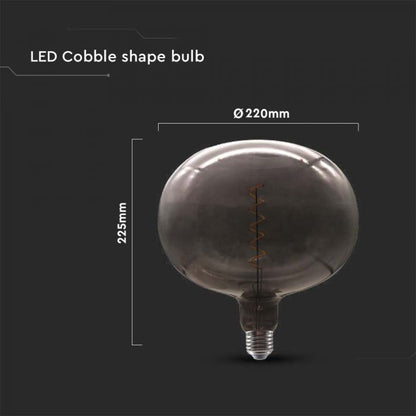 4W FILAMENT COBBLE SHAPE BIG BULB BLACK 300° 220-240V