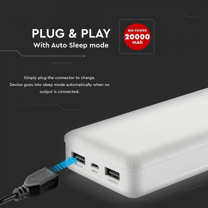 20000mAh POWER BANK-WHITE